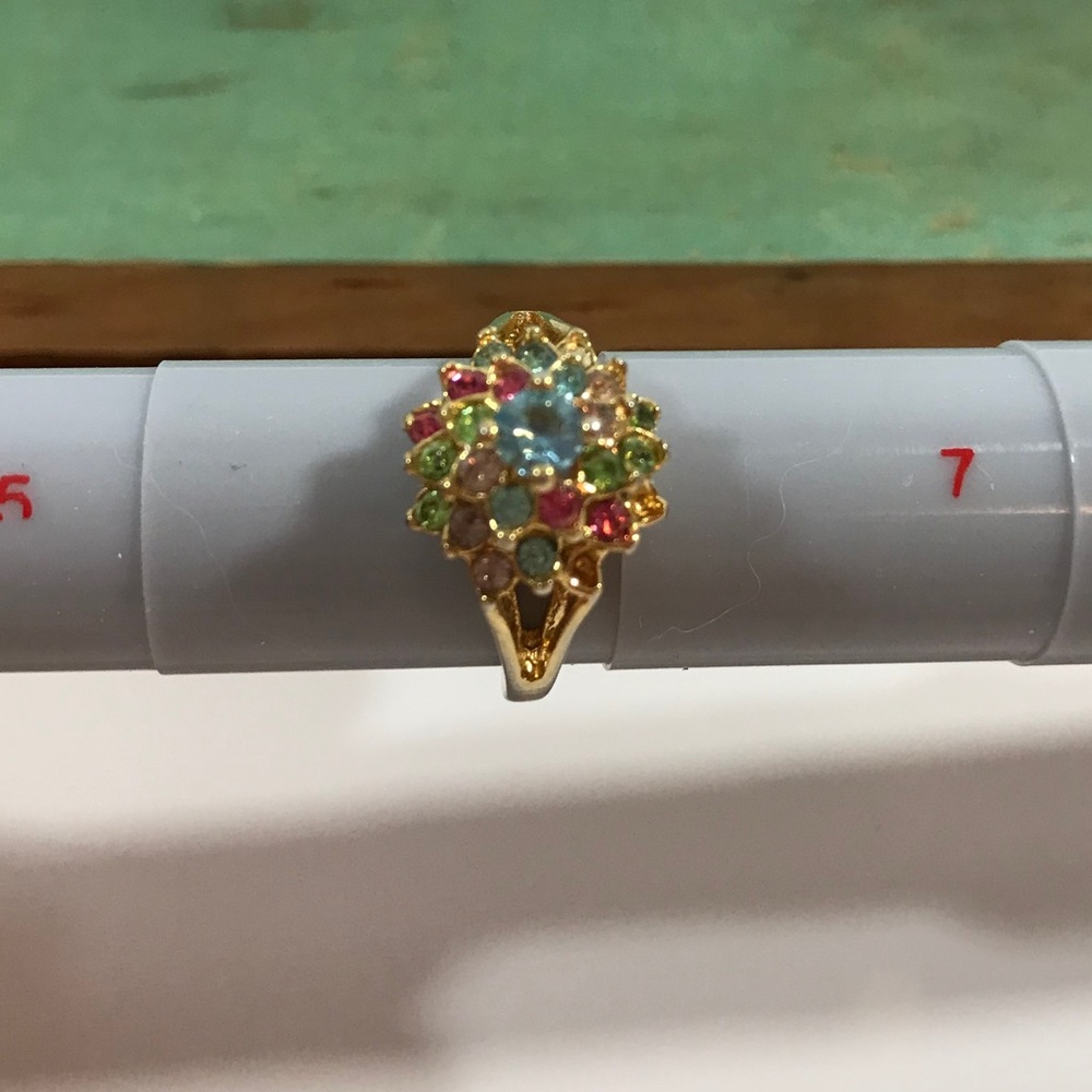 Ladies Multi Color Stone Right Hand Ring View 4